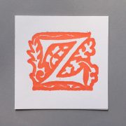 Letter Press Card William Morris Z